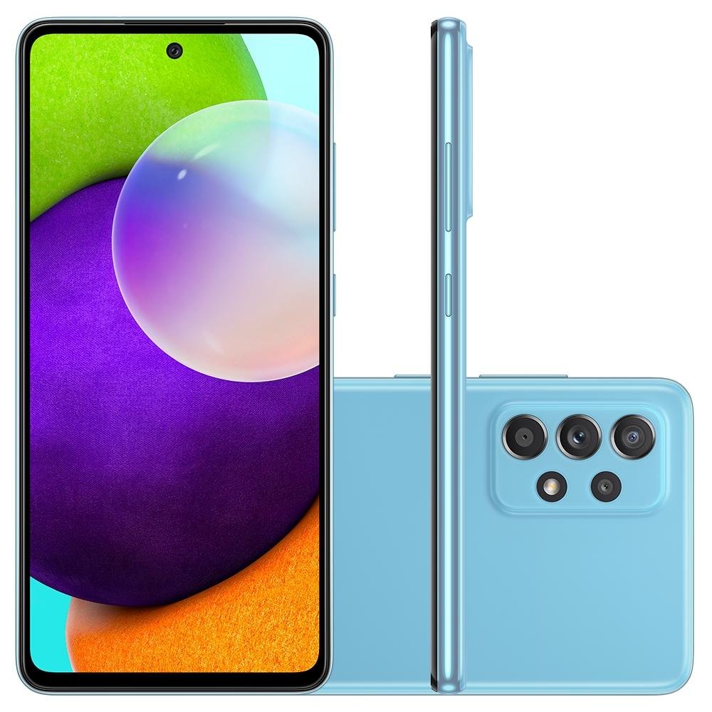Smartphone Samsung Galaxy A52, 128GB, 6GB RAM, Octa-Core, Câmera Quádrupla,  Azul - SM-A525MZBRZTO | KaBuM!
