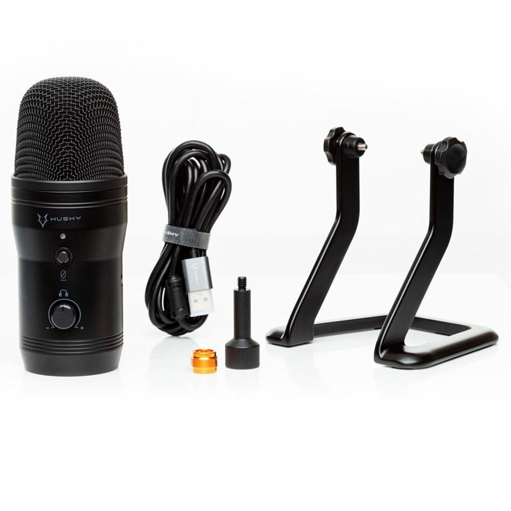 Imagem 10 de 10 do produto Microfone Condensador Husky Gaming Avalanche USB Black p/ Podcasts