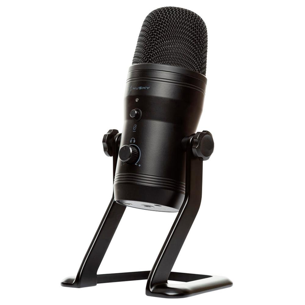 Imagem 3 de 10 do produto Microfone Condensador Husky Gaming Avalanche USB Black p/ Podcasts