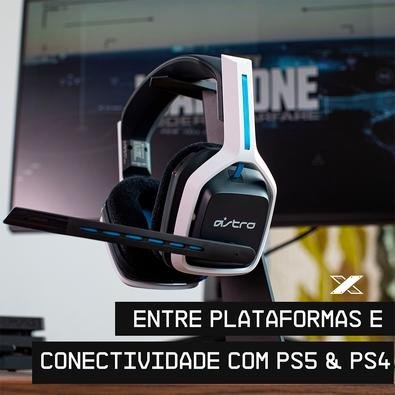 Auscultadores Sem Fio para Jogos com Microfone para Ps5 Ps4 Pc Mac para  Jogadores 3 em 1 com Microfone Sem Fio de 2 4 Ghz para C