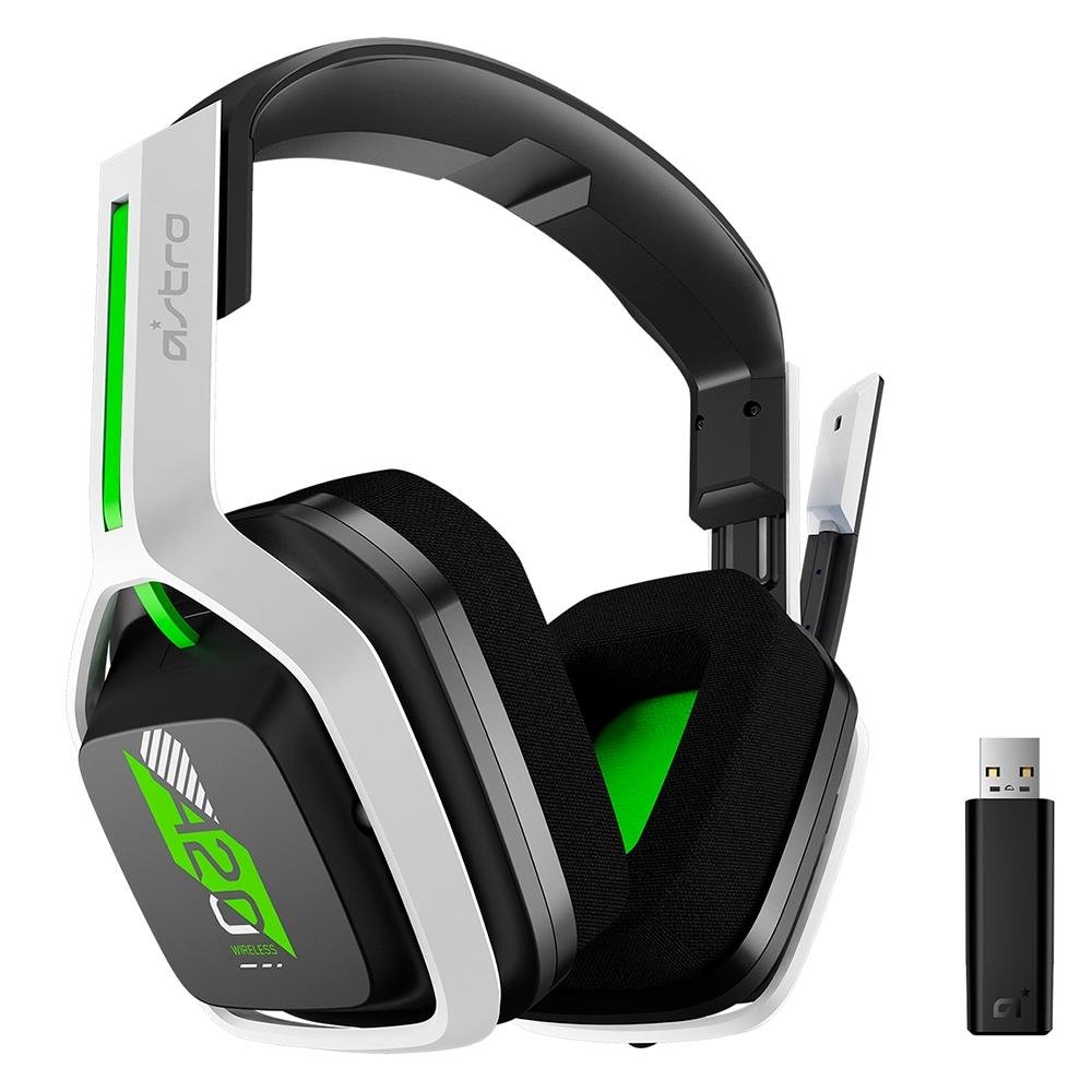 Headset Gamer Sem Fio Astro A20 Gen 2, USB, para Xbox Series X/S Xbox One PC Mac, Branco/Verde - 939-001883 Headset Gamer Sem Fio Astro A20 Gen 2, USB, para Xbox Series X/S Xbox One PC Mac, Branco/Verde - 939-001883