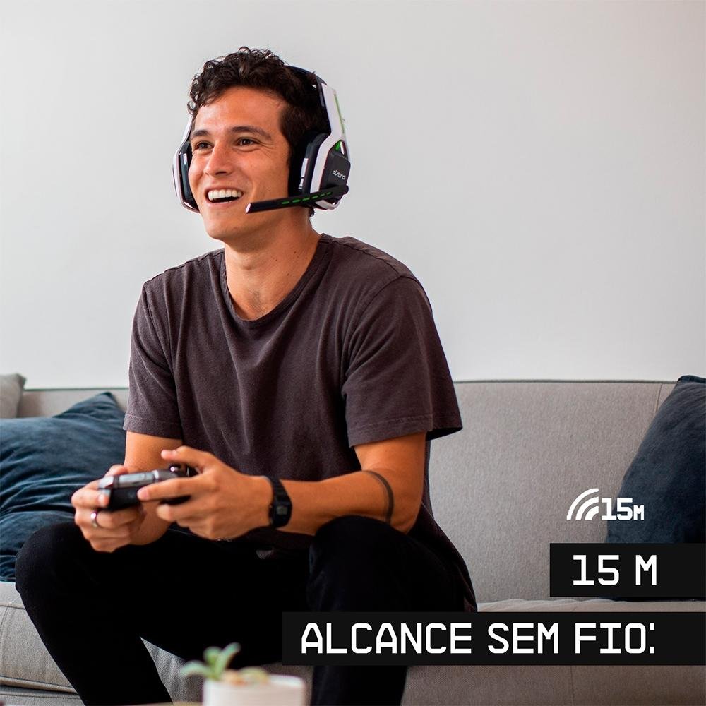 Headset Gamer Sem Fio Astro A20 Gen 2, USB, para Xbox Series X/S Xbox One PC Mac, Branco/Verde - 939-001883 Headset Gamer Sem Fio Astro A20 Gen 2, USB, para Xbox Series X/S Xbox One PC Mac, Branco/Verde - 939-001883