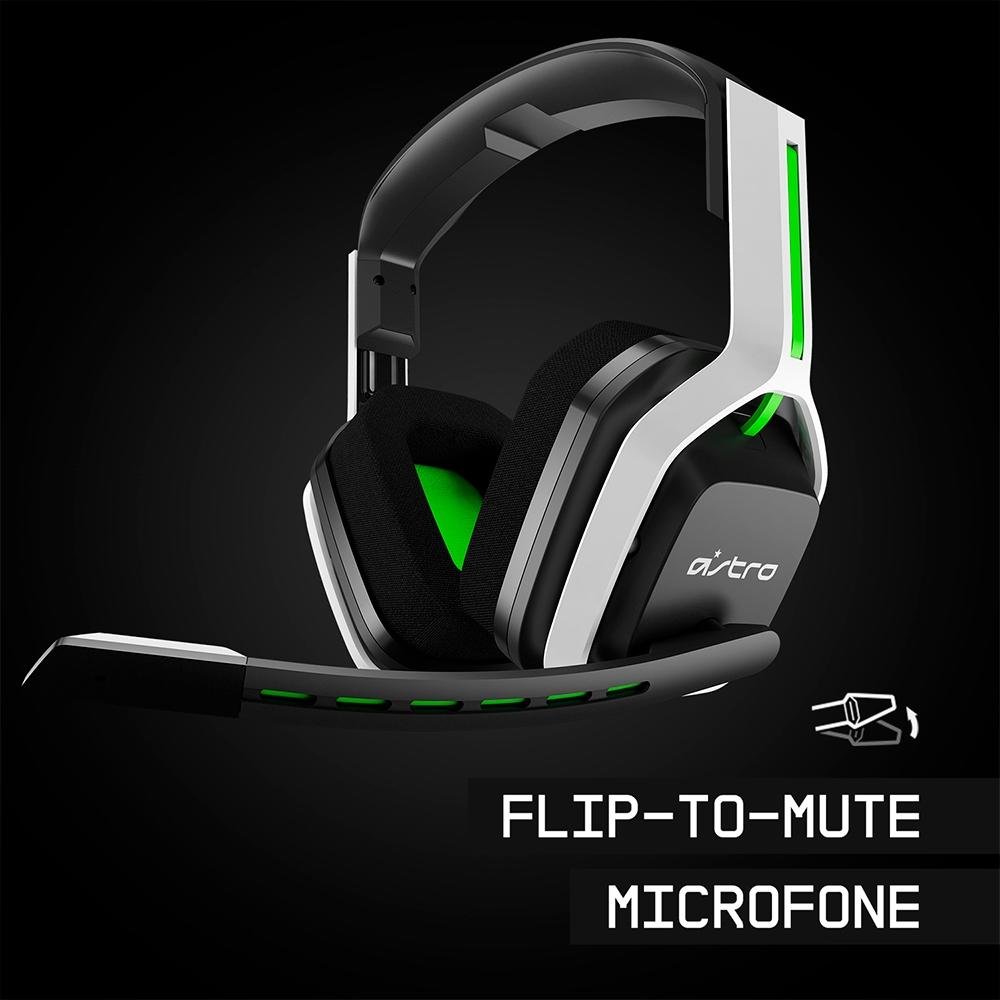 Imagem 10 de 16 do produto Headset Gamer Sem Fio Astro A20 Gen 2, USB, para Xbox Series X/S Xbox One PC Mac, Branco/Verde - 939-001883