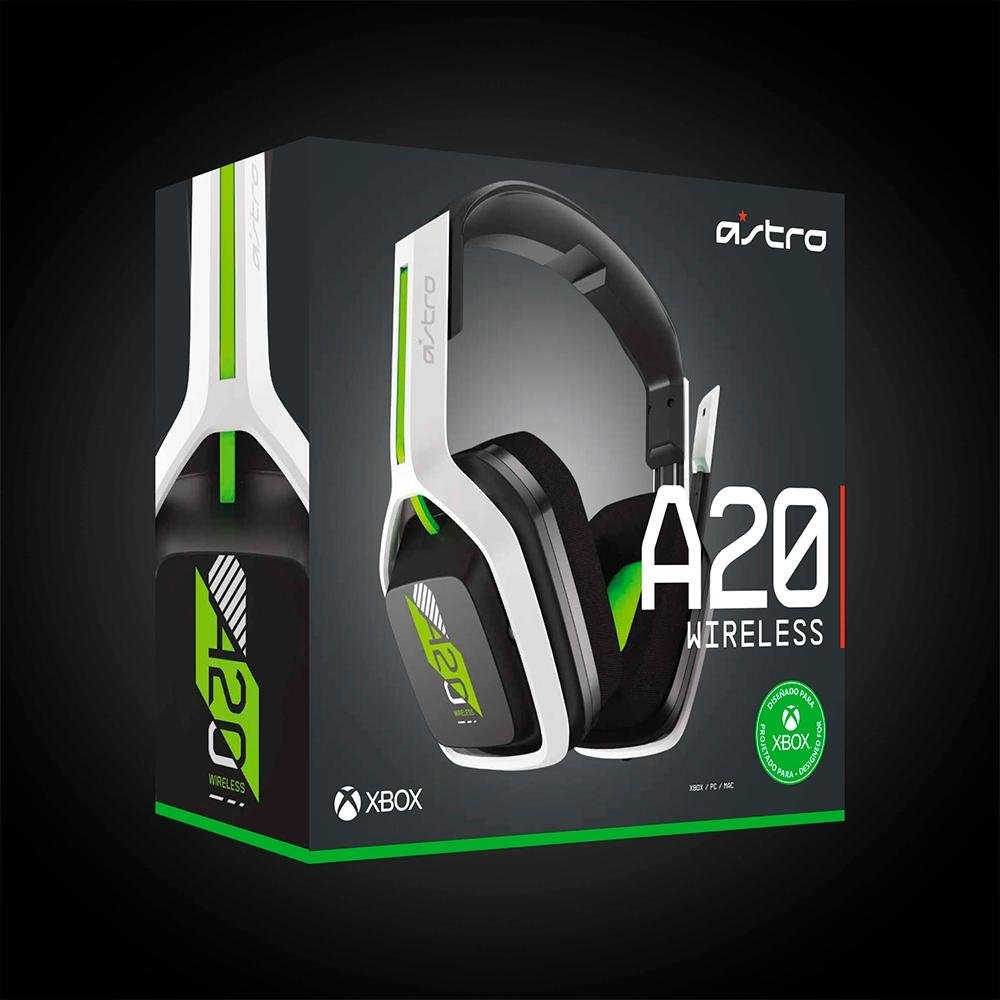 Imagem 16 de 16 do produto Headset Gamer Sem Fio Astro A20 Gen 2, USB, para Xbox Series X/S Xbox One PC Mac, Branco/Verde - 939-001883
