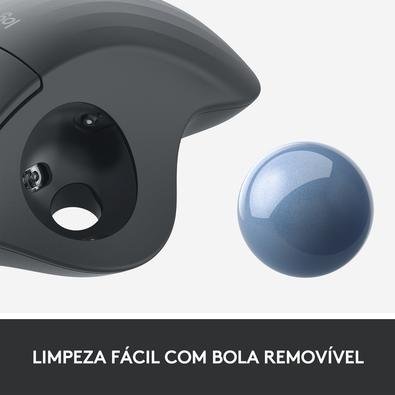 Controle Trackball Ergonômico sem Fio de Polegar - 6 Botões e