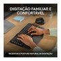 Teclado sem fio Logitech ERGO K860 com Layout Dividido, Suporte para Descanso de Pulso, Conexão Bluetooth e USB, Windows e Mac - 920-009169