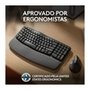 Teclado sem fio Logitech ERGO K860 com Layout Dividido, Suporte para Descanso de Pulso, Conexão Bluetooth e USB, Windows e Mac - 920-009169