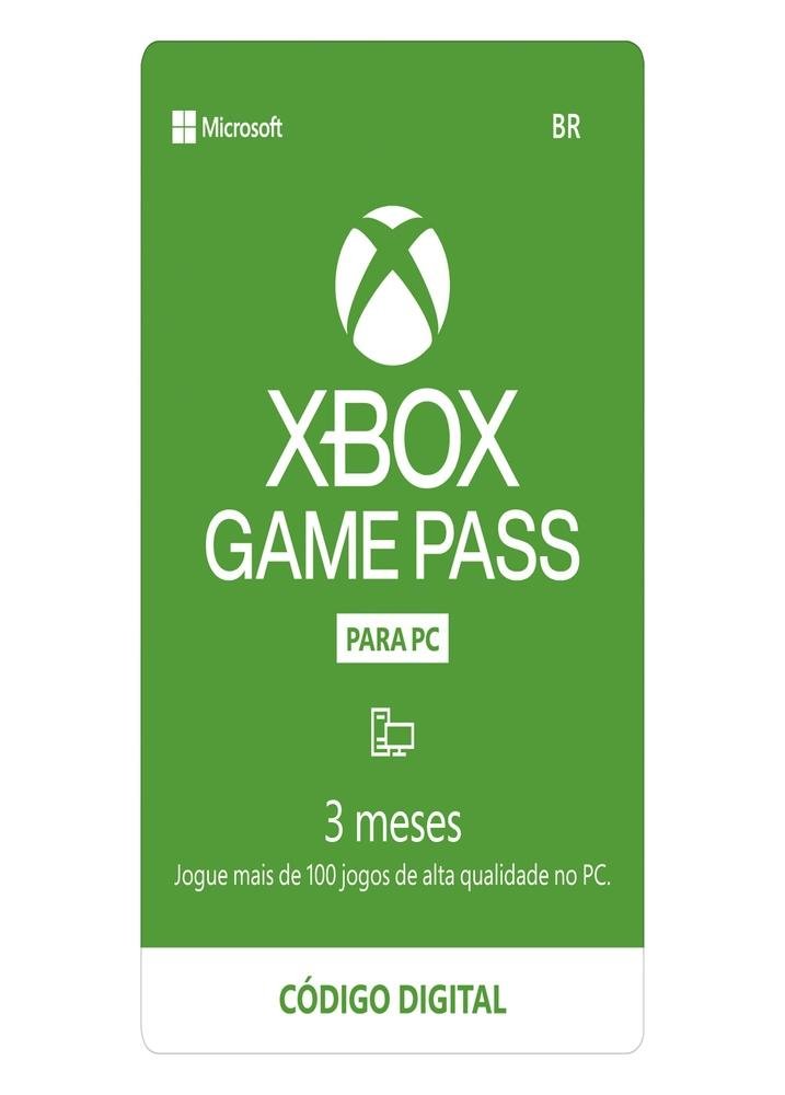 Gift Card PC Game Pass - 3 Meses - Código Digital Gift Card PC Game Pass - 3 Meses - Código Digital