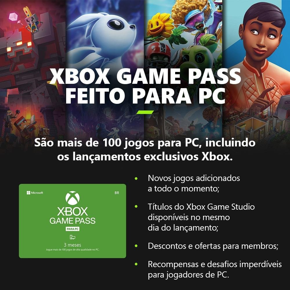 Gift Card PC Game Pass - 3 Meses - Código Digital Gift Card PC Game Pass - 3 Meses - Código Digital