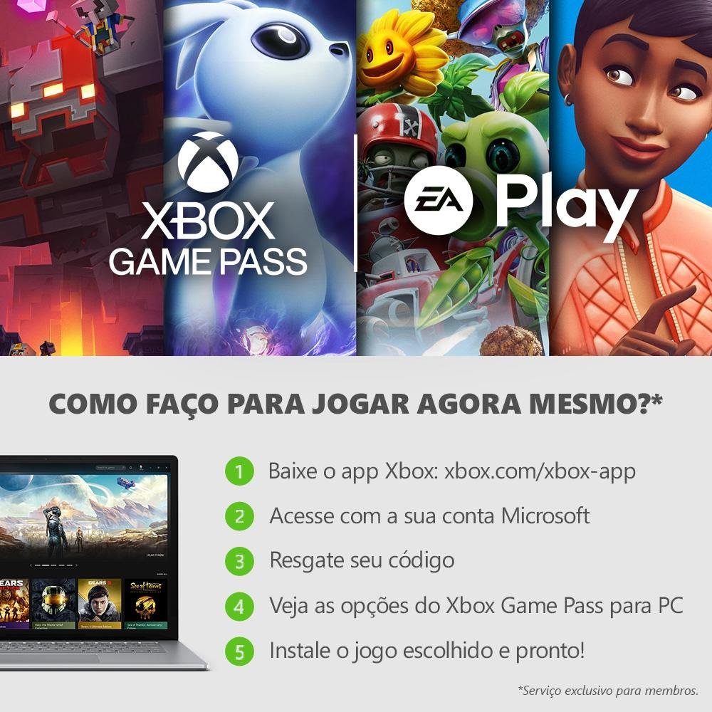 Gift Card PC Game Pass - 3 Meses - Código Digital Gift Card PC Game Pass - 3 Meses - Código Digital