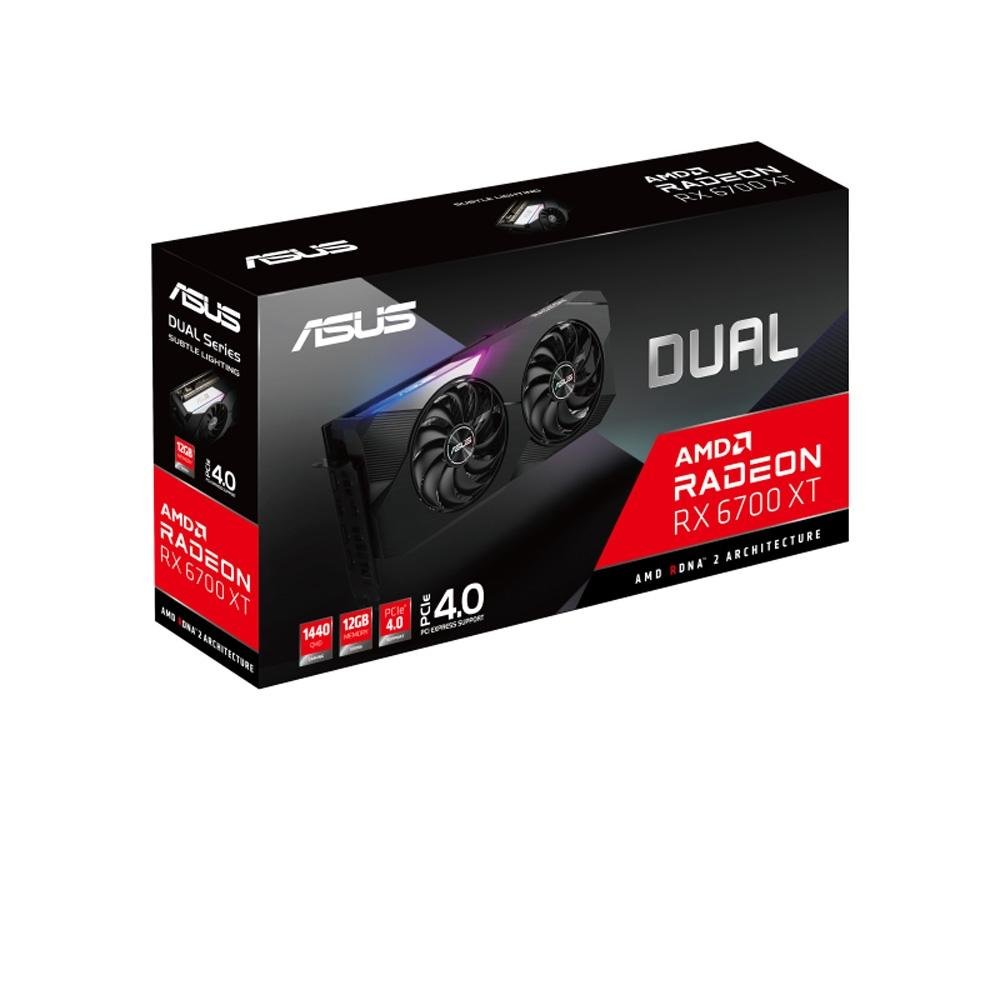 Placa de Vídeo RX 6700 XT Asus AMD Radeon, 12GB GDDR6, 16 Gbps - DUAL-RX6700XT-12G
