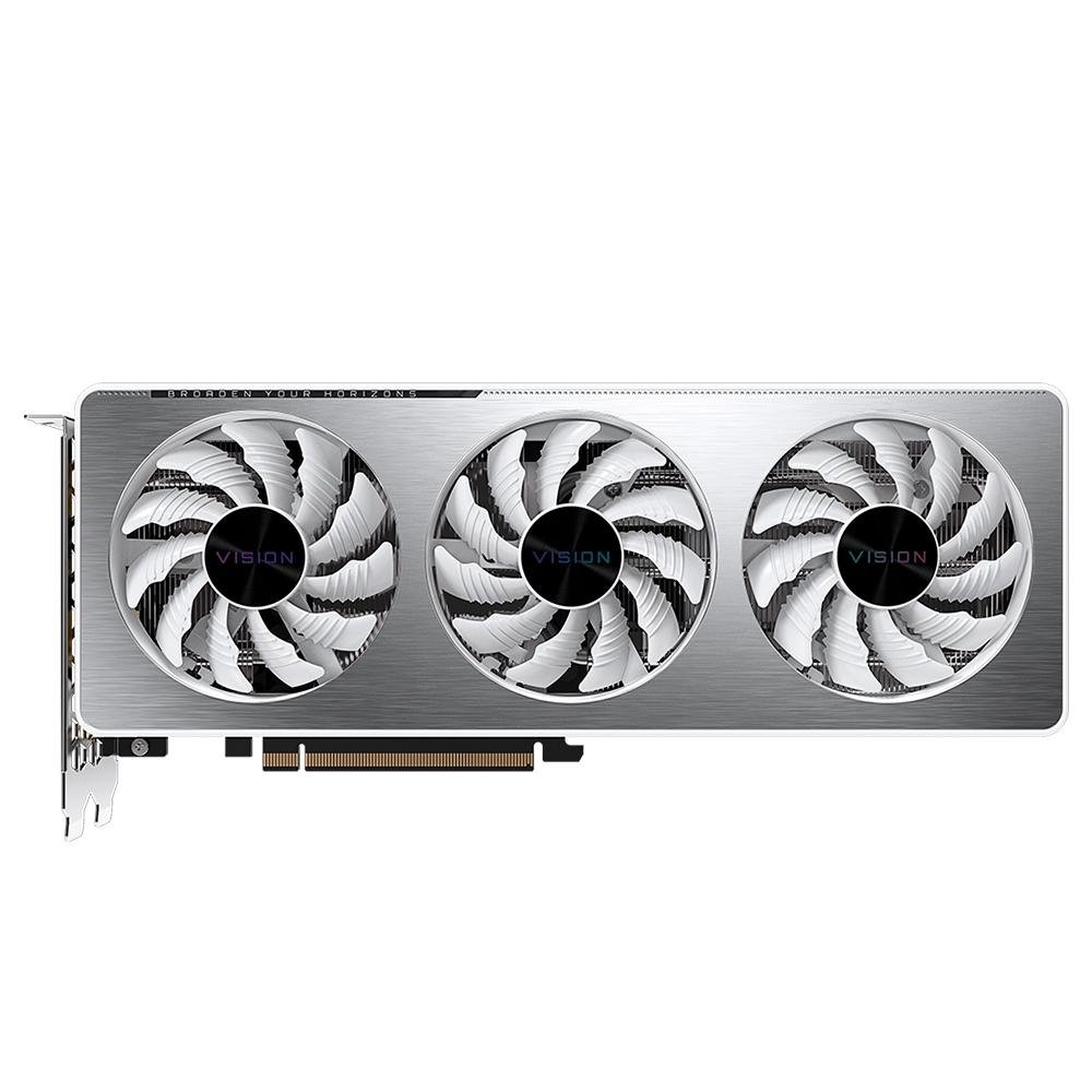 Imagem 3 de 7 do produto Placa de Vídeo RTX 3060 VISION OC 12G Gigabyte GeForce, 12GB GDDR6, RGB Fusion, Ray Tracing, Metal Back Plate - GV-N3060VISION OC-12GD