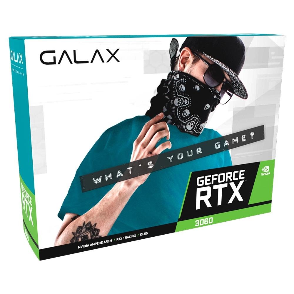 Imagem 13 de 13 do produto Placa de Vídeo RTX 3060 1-Click OC Galax NVIDIA GeForce, 12GB GDDR6, LHR, DLSS, Ray Tracing - 36NOL7MD1VOC