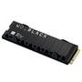 SSD WD Black SN850, 1TB, NVMe, PCIe Gen4, Heatsink, Leitura: 7000MB/s e Gravação: 5300MB/s, Preto - WDS100T1XHE