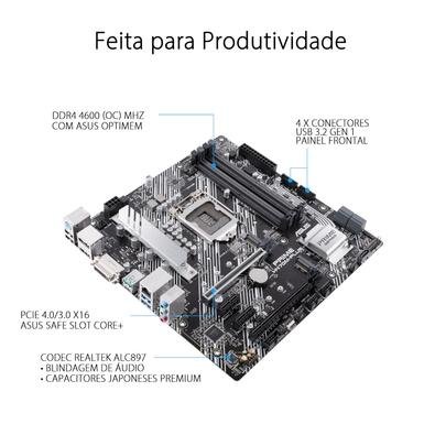 Placa Mãe Asus Prime H570M-PLUS, Intel Socket LGA1200, microATX