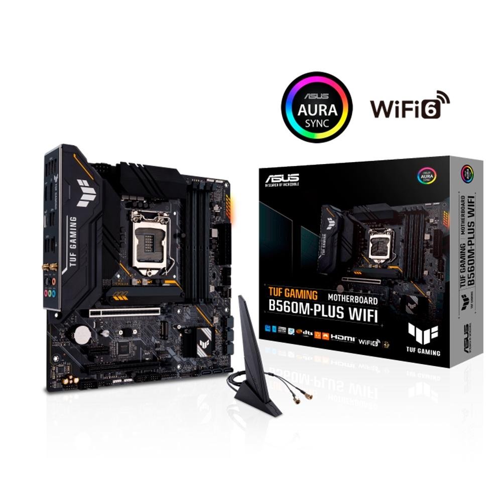 Imagem 6 de 7 do produto Placa-Mãe ASUS TUF GAMING B560M-PLUS WIFI, Intel LGA1200, microATX, DDR4 - 90MB1770-M0EAY0