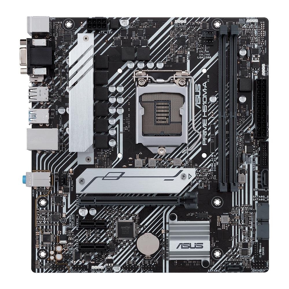 Placa-Mãe ASUS Prime H510M-A, Intel Socket LGA1200, microATX, DDR4, Preto - 90MB17C0-M0EAY0