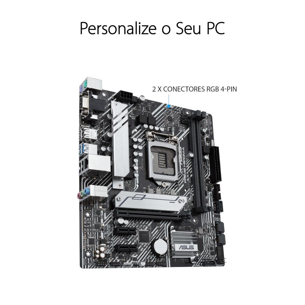 Imagem 9 de 12 do produto Placa-Mãe ASUS Prime H510M-A, Intel Socket LGA1200, microATX, DDR4, Preto - 90MB17C0-M0EAY0