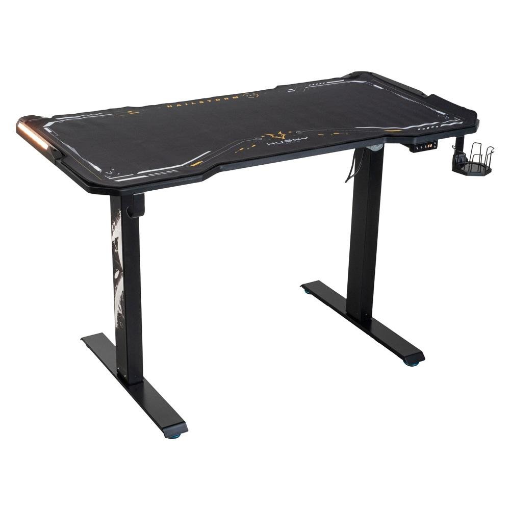 Mesa Gamer Husky Gaming Hailstorm 900, Preto, Regulagem de Altura Automática , Pré-set com Alturas, RGB - HGMQ011 Mesa Gamer Husky Gaming Hailstorm 900, Preto, Regulagem de Altura Automática , Pré-set com Alturas, RGB - HGMQ011