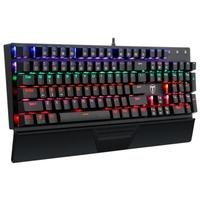 Teclado Mecanico Gamer T-Dagger Destroyer LED Rainbow, Anti-Ghosting, ABNT2, Switch Azul, Preto - T-TGK305-BL (PT-BLUE)