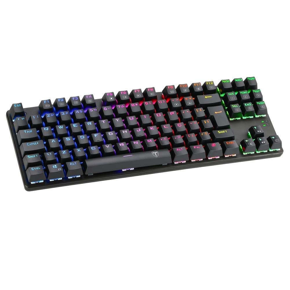 Imagem 2 de 5 do produto Teclado Mecanico Gamer T-Dagger Bora RGB, Switch Outemu Red, Anti-Ghosting, ABNT2, Preto - T-TGK315-RD (PT-RED)