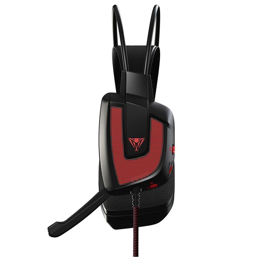 Headset Gamer Patriot Viper V360, Conexão USB, LED Vermelho, 7.1 Virtual Surround, Driver 40mm, Preto - PV3607UMLK