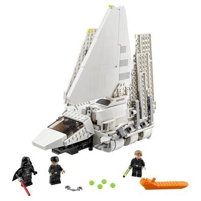 Os fãs podem interpretar cenas emocionantes da trilogia clássica de Star Wars com este modelo de Transporte Imperial (75302) para montar. O design ele