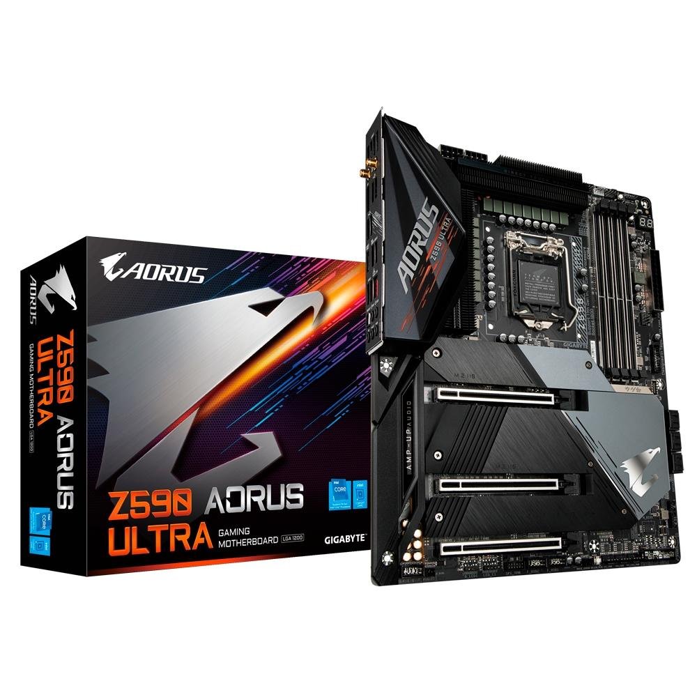 Z590 AORUS ULTRA (WIFI) ATXマザーボード Placa Mãe Gigabyte Z590 Aorus Ultra Wi-Fi, LGA 1200, ATX, DDR4