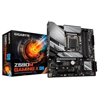 A placa-mãe Z590M GAMING X usa um design de alimentação de CPU digital de 12 + 1 fases que inclui o controlador PWM digital e o DrMOS. Este controlado