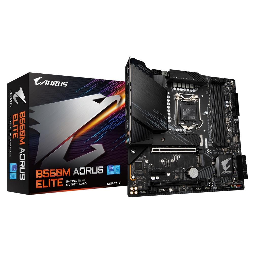 Placa Mãe Gigabyte B560M Aorus Elite, LGA 1200, Micro ATX, DDR4
