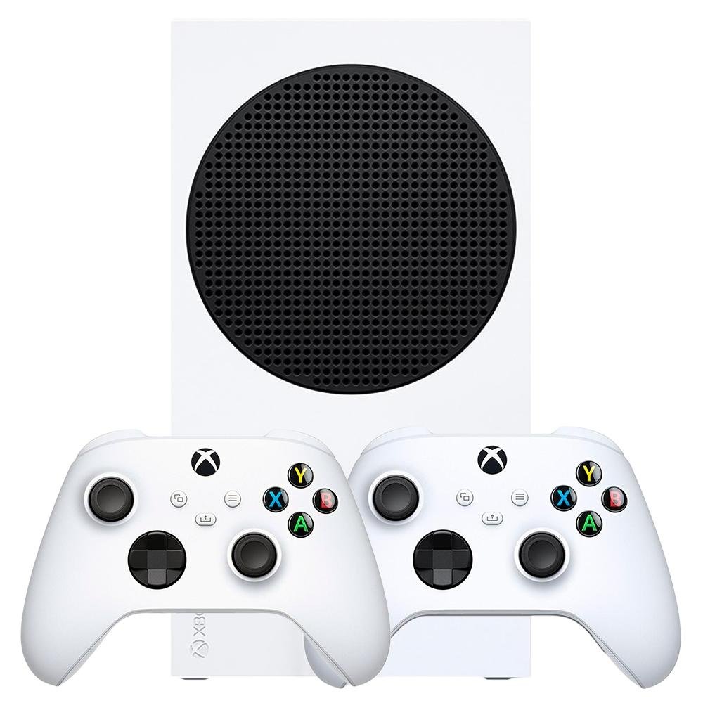 Console Microsoft Xbox Series S, 512GB, Branco + Controle Microsoft XBox, Sem Fio, Branco Console Microsoft Xbox Series S, 512GB, Branco + Controle Microsoft XBox, Sem Fio, Branco