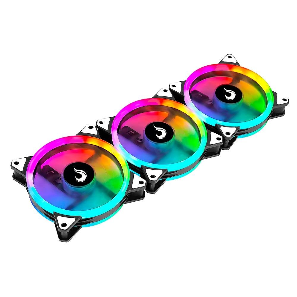Kit Com 3 Ventoinhas Rise Mode Energy, 120mm, ARGB, Preto - FN-02-RGB-5V - view 4