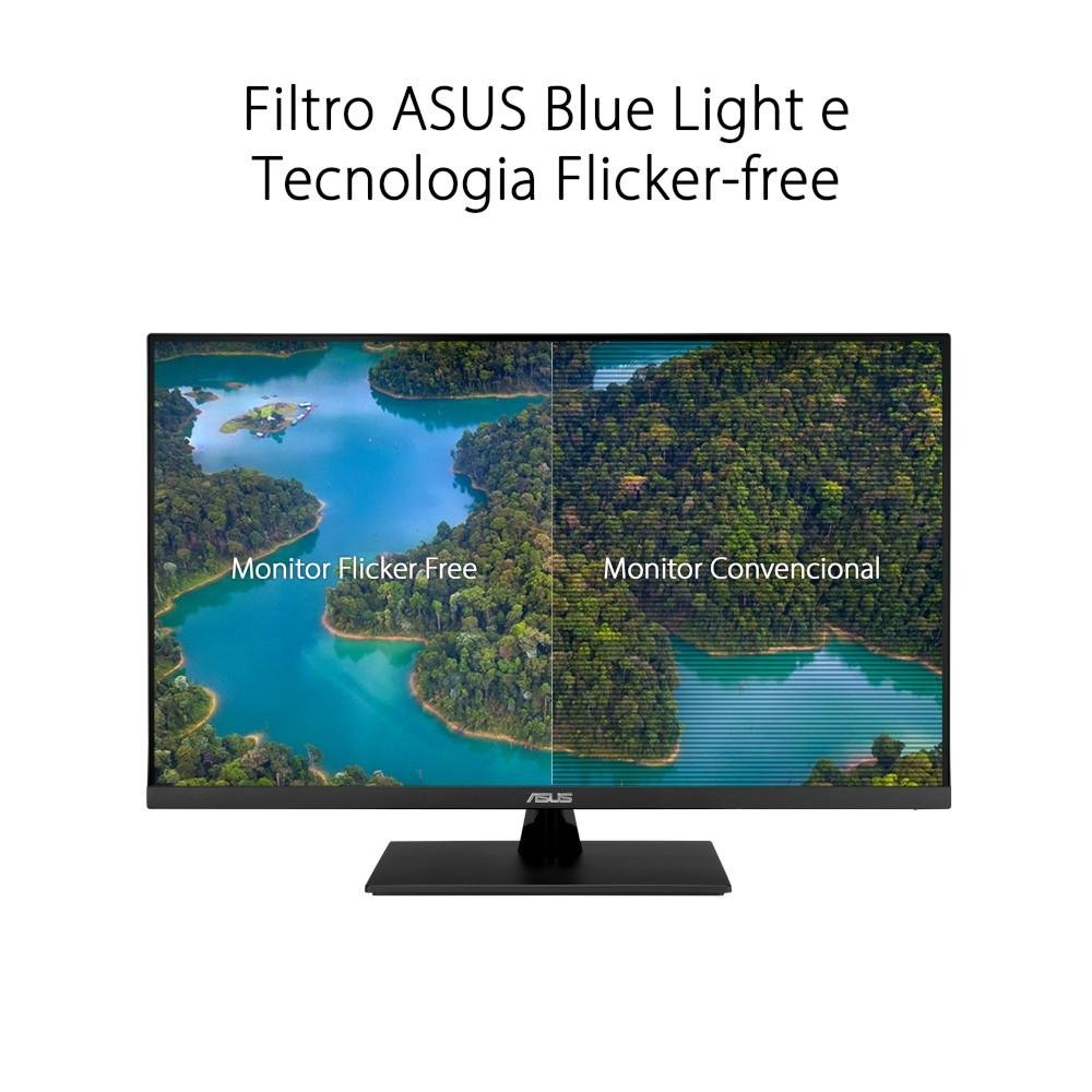 Imagem 8 de 14 do produto Monitor Asus Eye Care 31.5 2K QHD, IPS, HDMI e DisplayPort, 100% sRGB, HDR, Adptive Sync, Ajuste de Ângulo, Som Integrado, VESA - VP32AQ