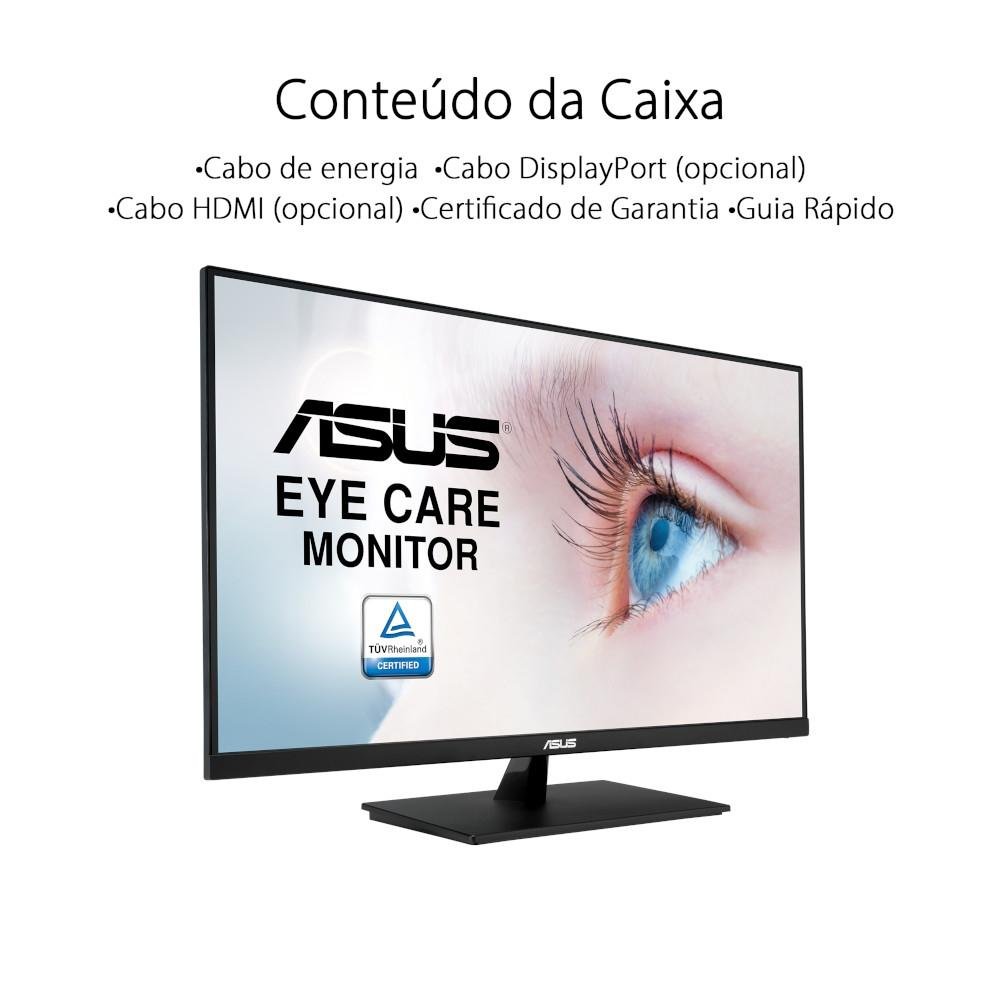 Imagem 10 de 14 do produto Monitor Asus Eye Care 31.5 2K QHD, IPS, HDMI e DisplayPort, 100% sRGB, HDR, Adptive Sync, Ajuste de Ângulo, Som Integrado, VESA - VP32AQ
