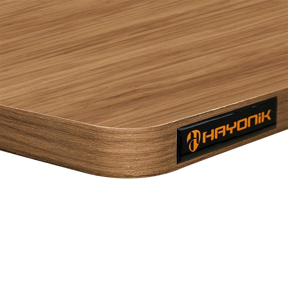 Mesa Office Hayonik MHO 1100, Amêndola Rústica, Estilo Industrial, Pés Niveladores e Suporta Peso Máximo de 150 Kg - 72311 - view 3