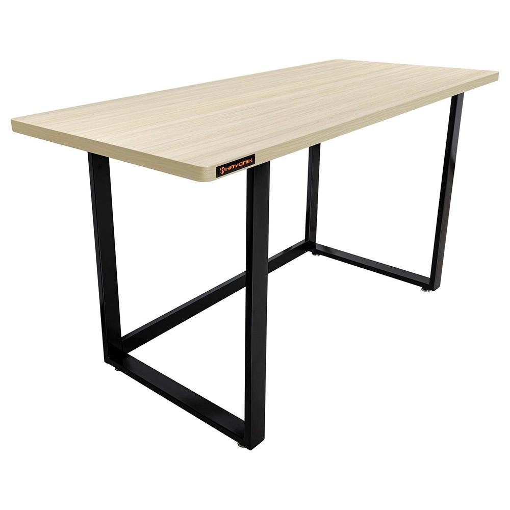 Mesa Office Hayonik MHO 1300, Carvalho Berlin, Estilo Industrial, Pés Niveladores e Suporta Peso Máximo de 150 Kg - 72340 - view 2
