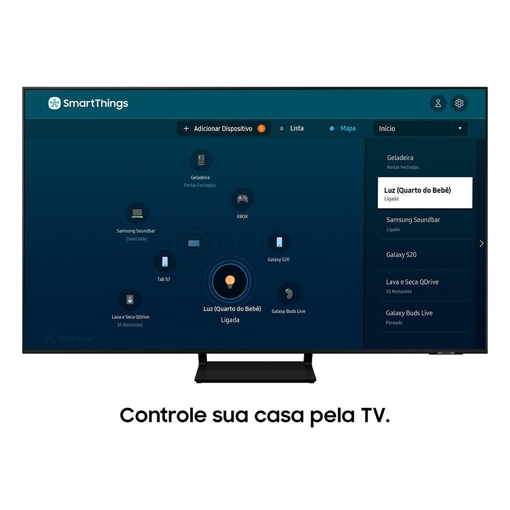 Imagem 5 de 15 do produto Smart TV Samsung 75 Polegadas 4K QLED 75Q70A, 4 HDMI, Wi-Fi, 120Hz, Processador IA, Tela Infinita, Design Slim, Alexa - QN75Q70AAGXZD