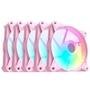 Kit Com 5 Ventoinhas Hyrax, 120mm, ARGB, Rosa - HCL605P