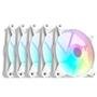 Kit 5x Cooler Fan Hyrax ARGB, 120mm, para Gabinete, Branco - HCL605W