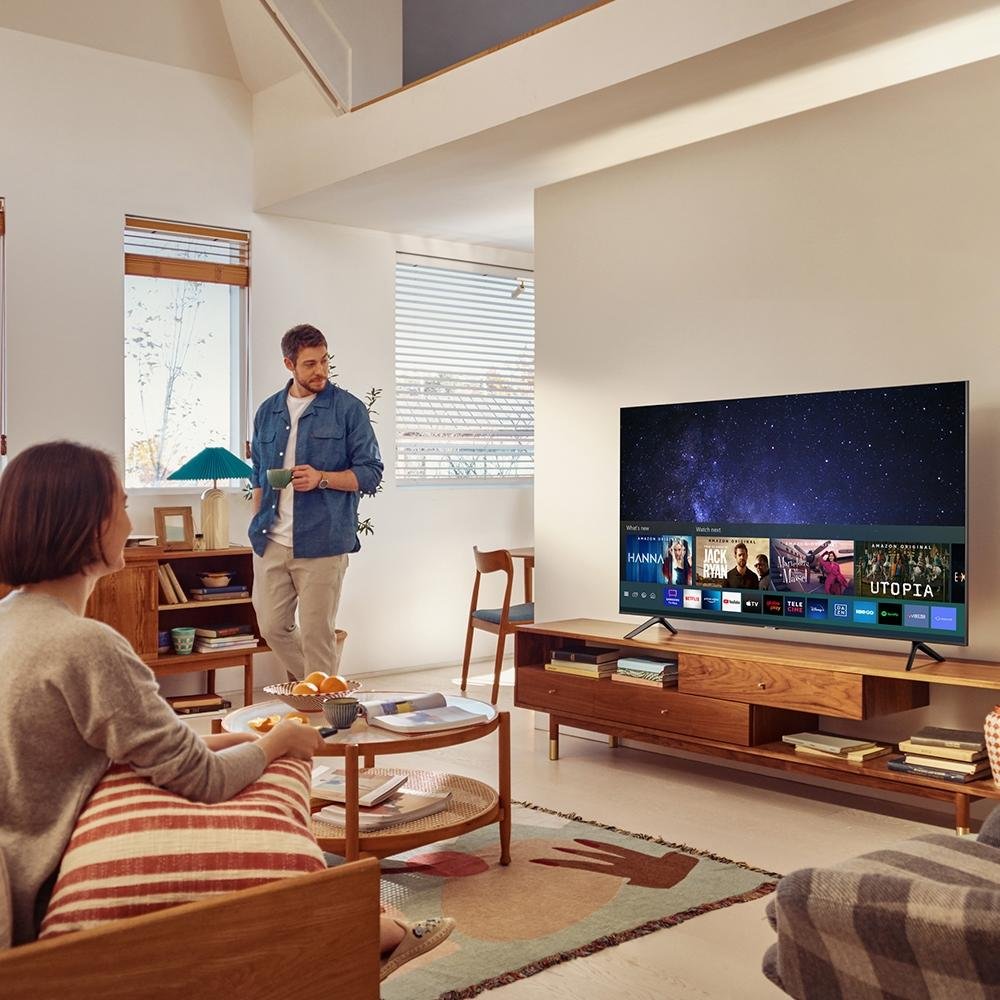 Imagem 13 de 14 do produto Smart TV Samsung 50 Polegadas UHD 4K, 3 HDMI, 1 USB, Processador Crystal 4K, Tela sem limites, Visual Livre de Cabos, Alexa - UN50AU7700GXZD