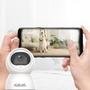 Babá Eletrônica KaBuM! Smart 500 - 1080P, Detecção de Movimento, Visão Panorâmica e Noturna, Áudio Bidirecional - KBSK001