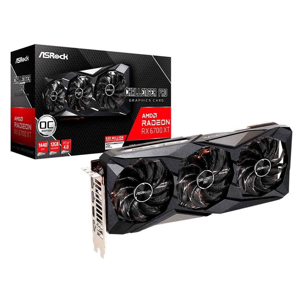 Placa Vídeo ASRock RX 6700 XT Challenger Pro 12G