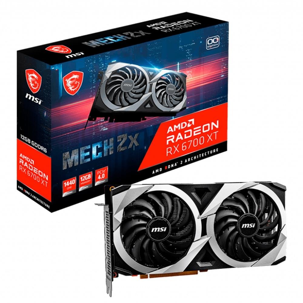 グラフィックボード・グラボ・ビデオカード MSI Radeon RX6700XT MECH 2X 12GB placa-de-video-msi-radeon-rx-