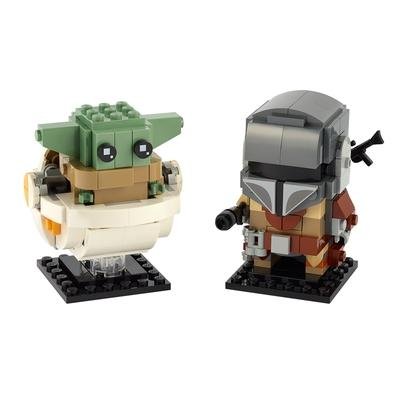 Construa versões espantosas LEGO BrickHeadz das 2 personagens mais populares de Star Wars: O Mandaloriano! Coloque um rifle blaster nas costas do Mand