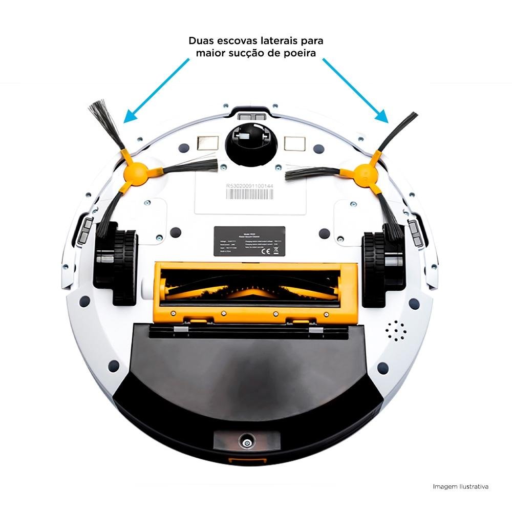 Robô Aspirador e Passa Pano KABUM! smart 700 - 5 Modos de Limpeza, Mapeamento a Laser 3D, Base de Carregamento - Bivolt - Branco - KBSF006
