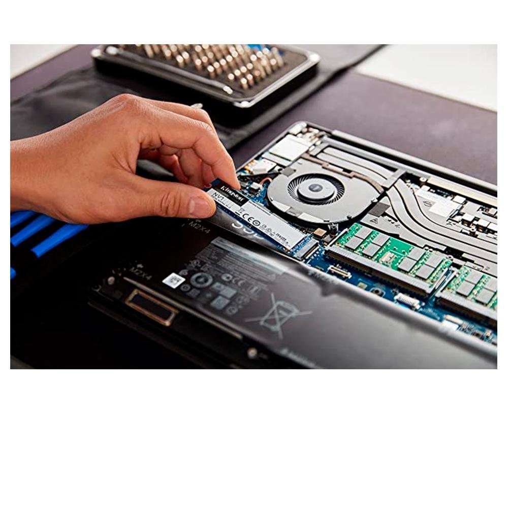 Imagem 5 de 5 do produto SSD Kingston NV1, 500GB, M.2 2280 NVMe, Leitura: 2100MB/s e Gravação: 1700MB/s, Preto - SNVS/500G