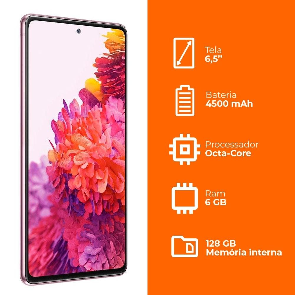 Smartphone Samsung Galaxy S20 FE 128GB, 6GB RAM, Snapdragon 865, Câmera Tripla, Carregamento Super Rápido, Cloud Lavender - SM-G780GLVRZTO Smartphone Samsung Galaxy S20 FE 128GB, 6GB RAM, Snapdragon 865, Câmera Tripla, Carregamento Super Rápido, Cloud Lavender - SM-G780GLVRZTO