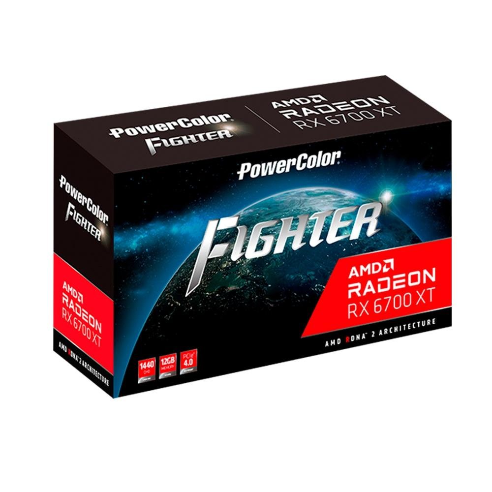 Placa de Vídeo PowerColor Fighter AMD Radeon RX 6700 XT | KaBuM!