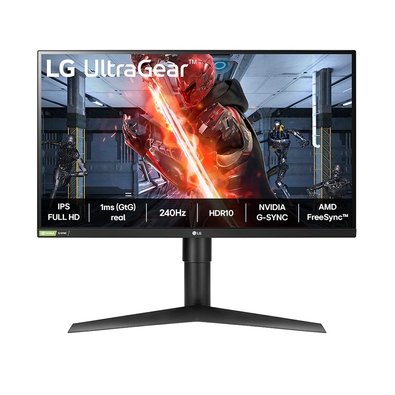 "Monitor Gamer LG UltraGear 27"", FHD, 240Hz, 1ms, IPS, FreeSync Premium, G-Sync, HDR10, Altura Ajustável - 27GN750-B.AWZ"
