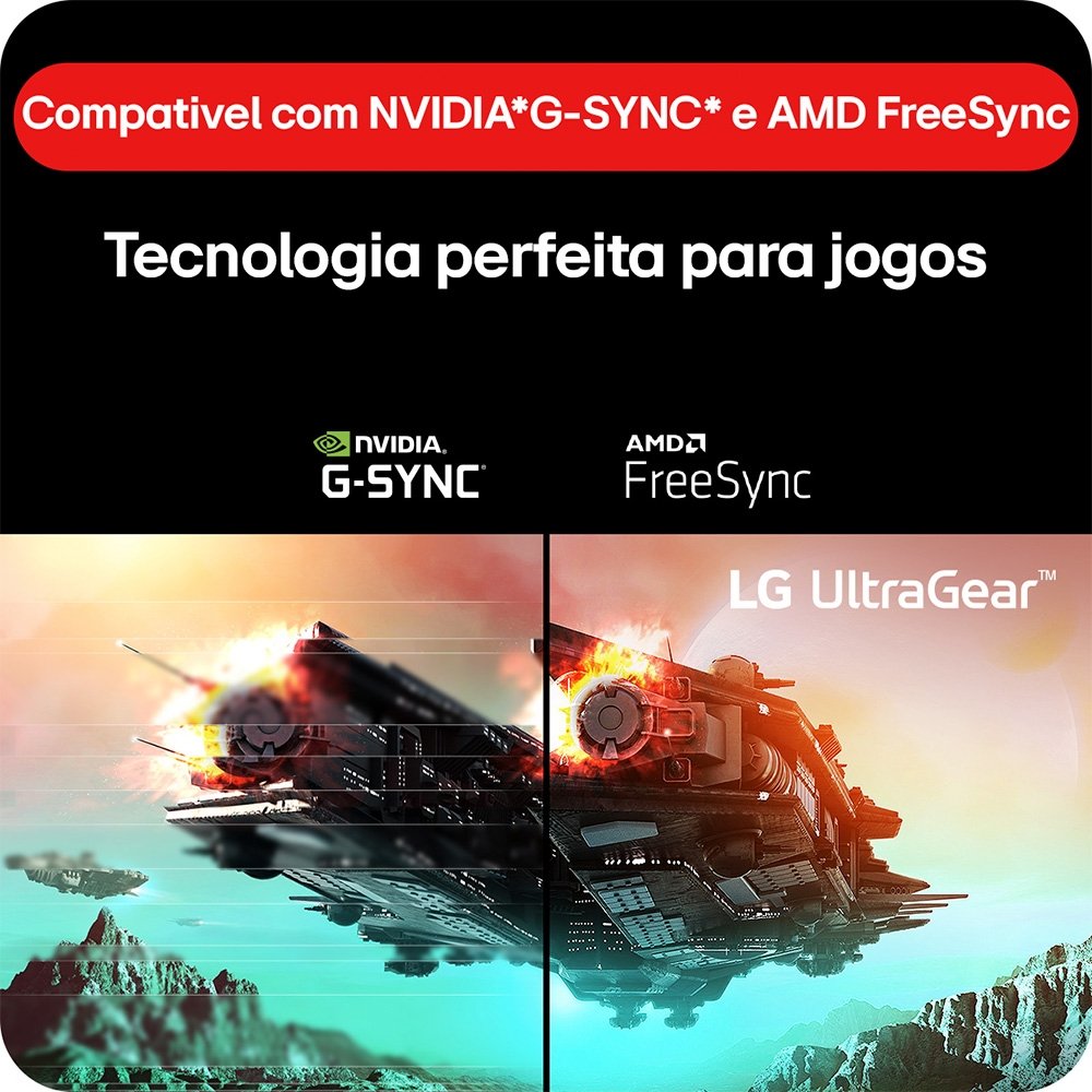 Monitor Gamer LG UltraGear 27", FHD, 240Hz, 1ms, IPS, FreeSync Premium, G-Sync, HDR10, Altura Ajustável - 27GN750-B.AWZ Monitor Gamer LG UltraGear 27", FHD, 240Hz, 1ms, IPS, FreeSync Premium, G-Sync, HDR10, Altura Ajustável - 27GN750-B.AWZ